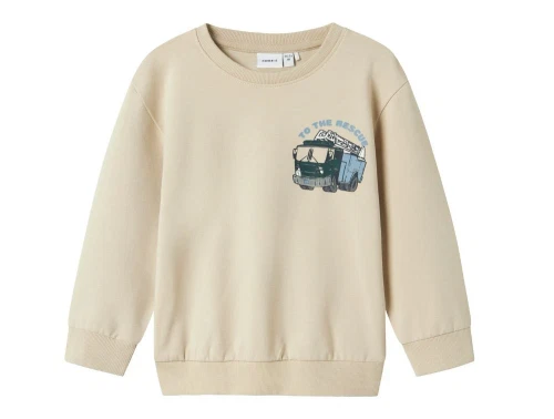 Name It sweatshirt beige med brandbil